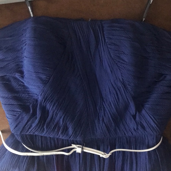 Navy Blue Donna Morgan Strapless Dress. Size 12. - Picture 5 of 6